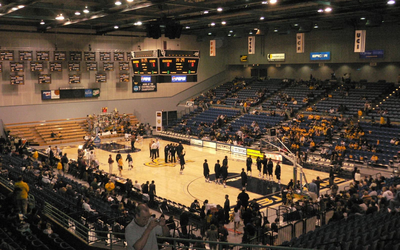 View of Bren Events Center, home of UC Irvine basketball.