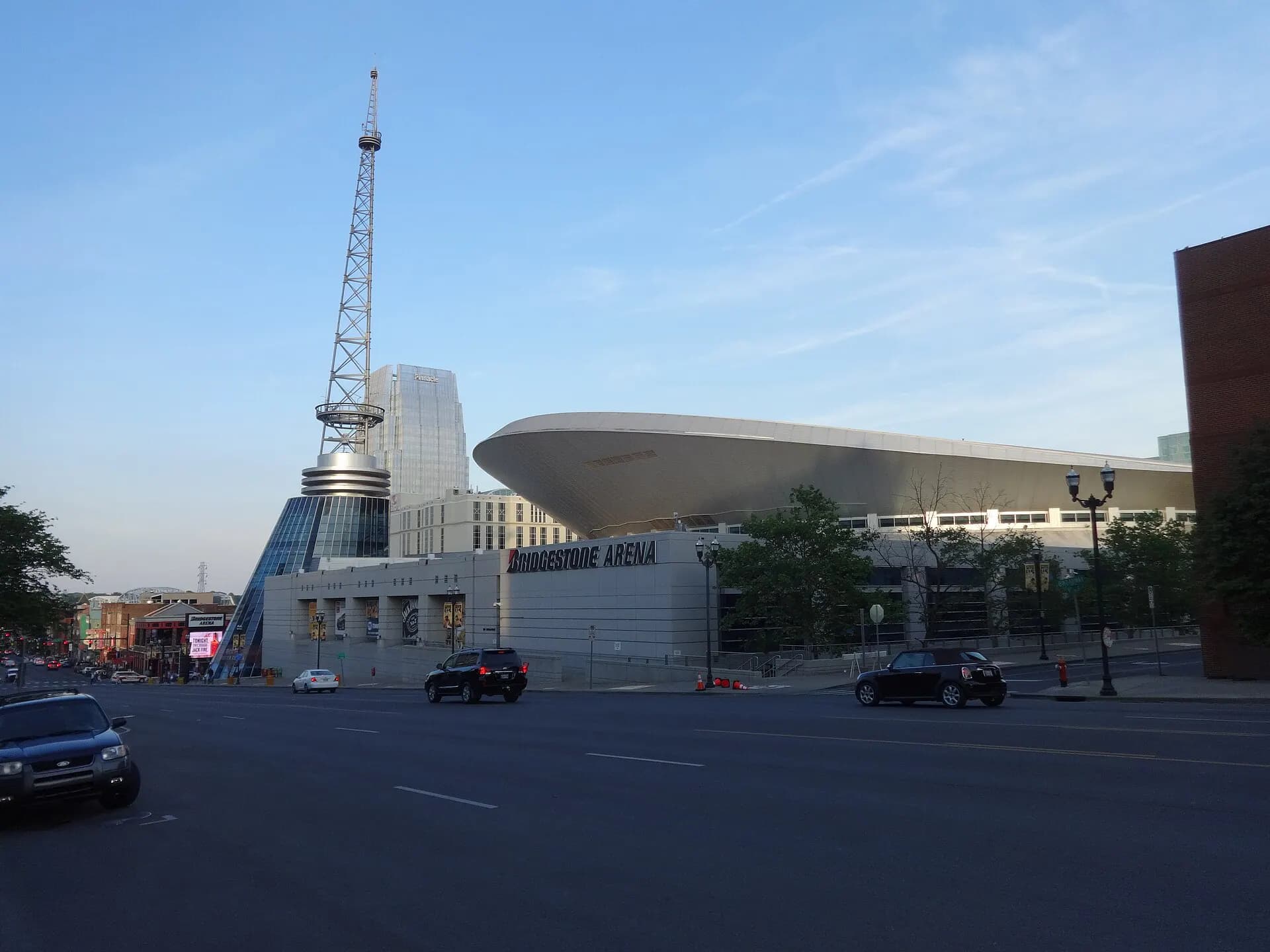 North exterior of Bridgestone Arena in Nashville.