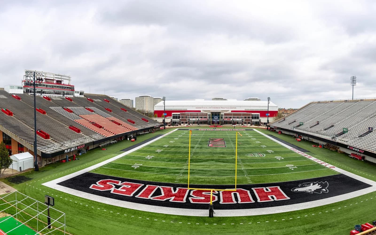 View of Brigham Field at Huskie Stadium, home of NIU football.