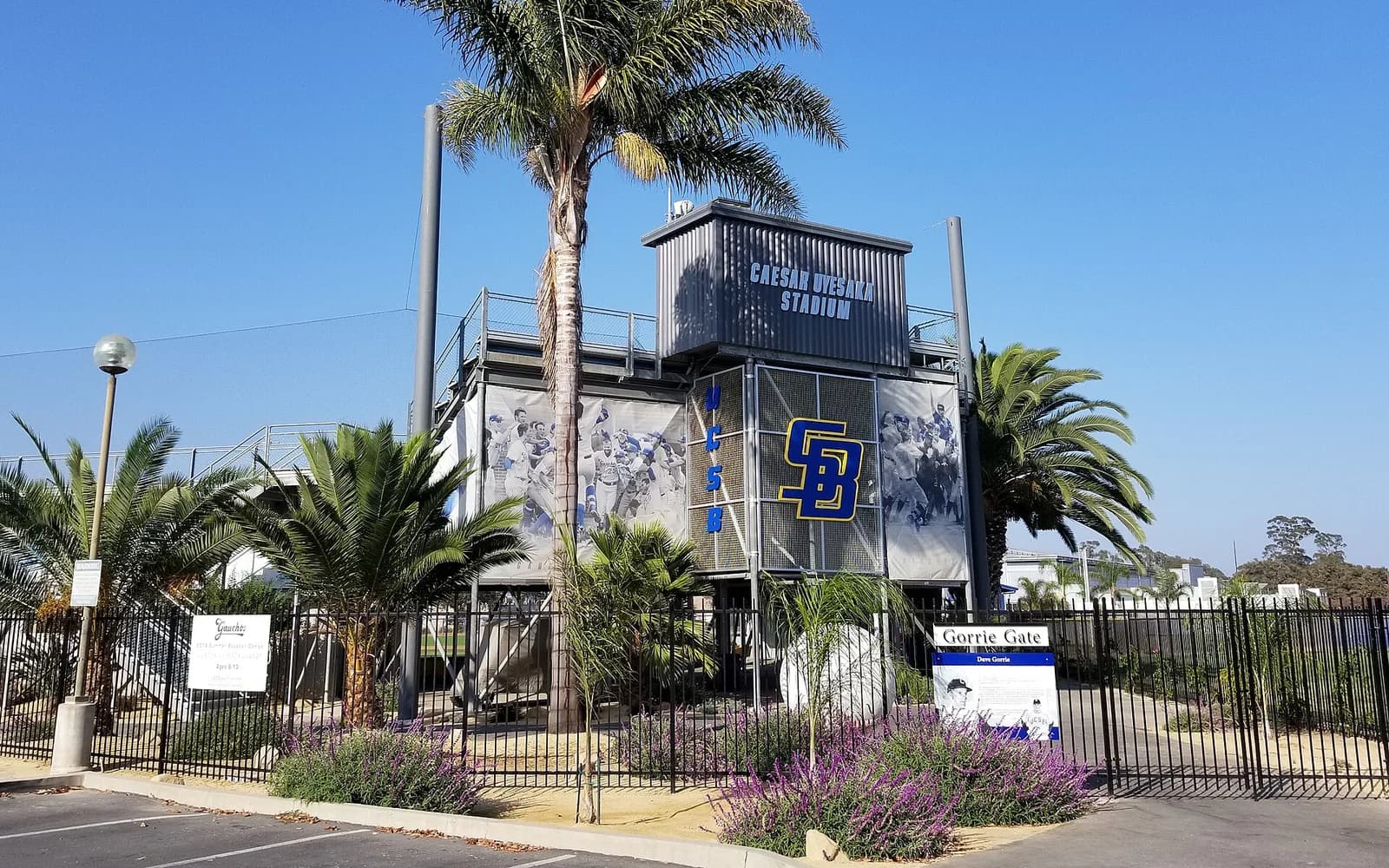 View of Caesar Uyesaka Stadium, home of UC Santa Barbara baseball.