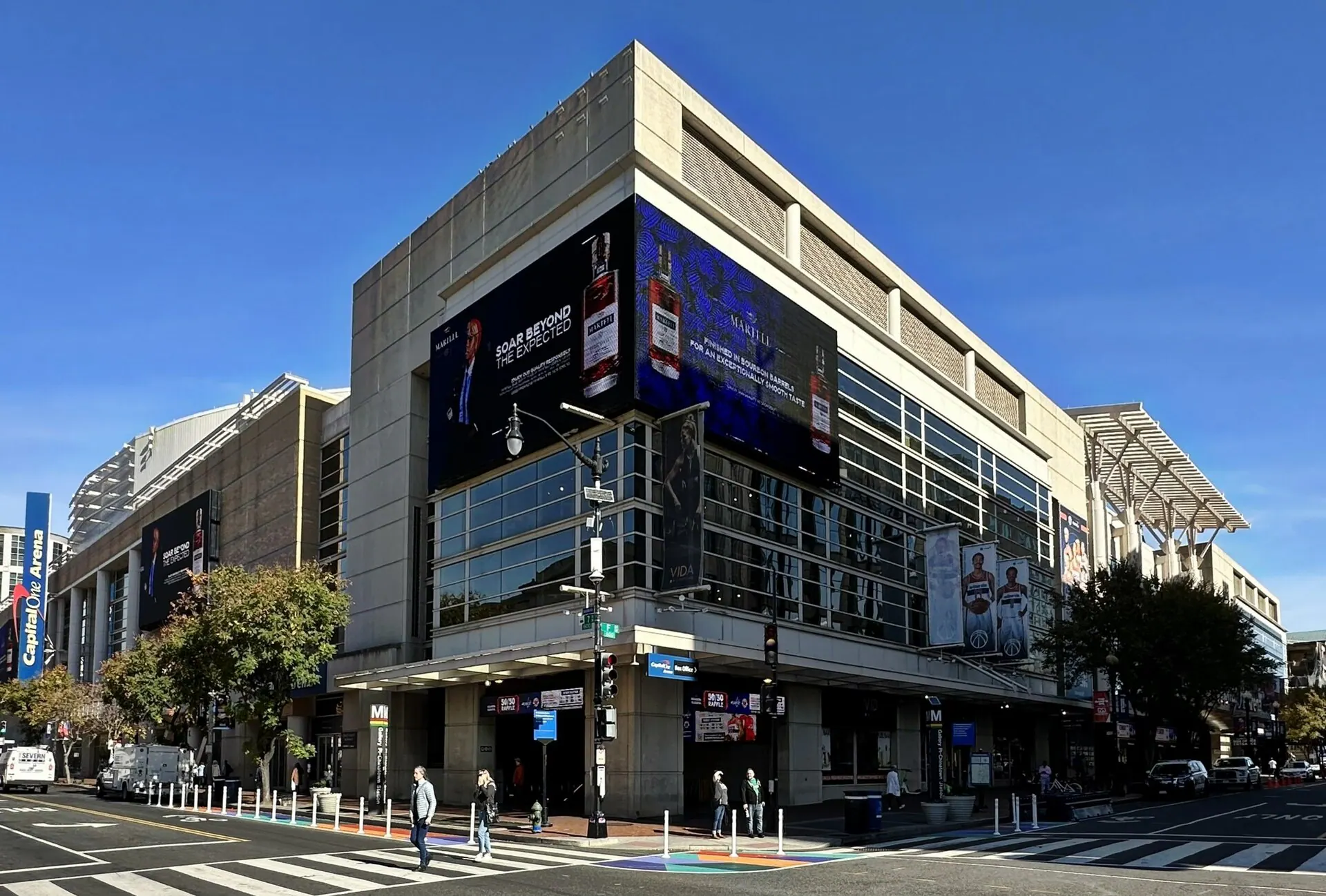 Exterior view of Capital One Arena in Washington, DC.