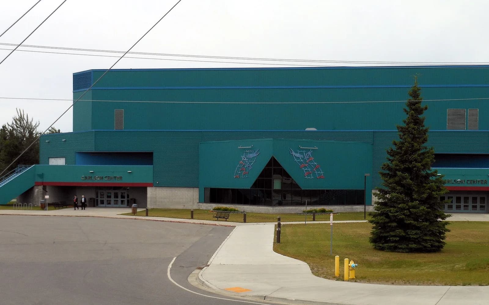 View of Carlson Center, home of Alaska ice hockey.