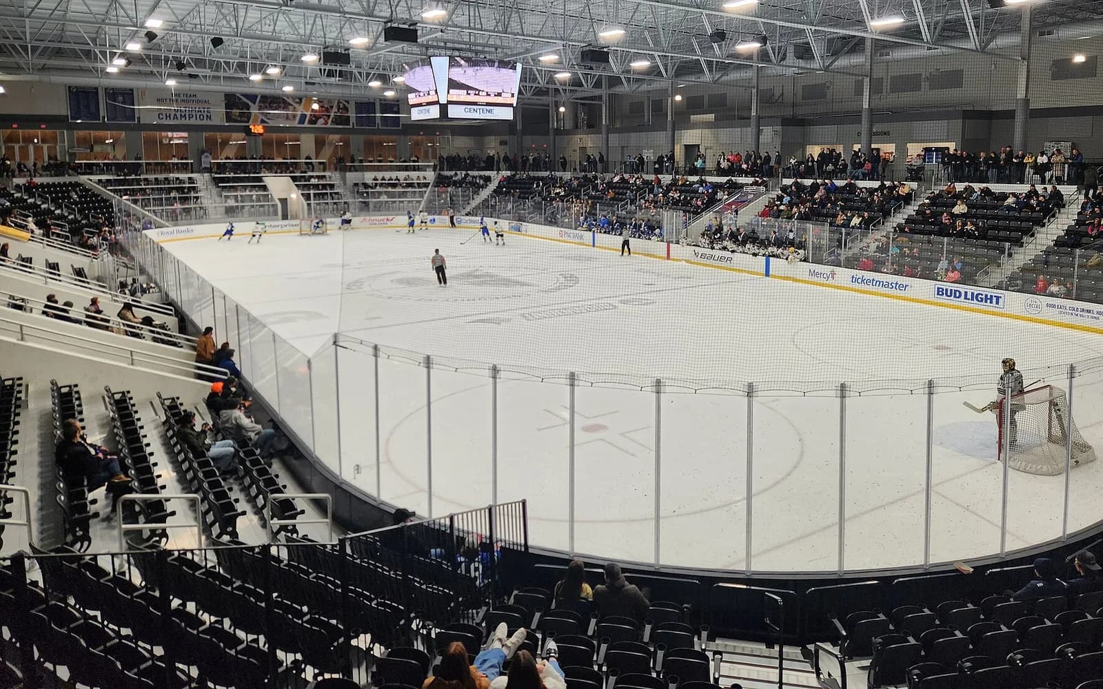 View of Centene Community Ice Center, home of Lindenwood men ice hockey.