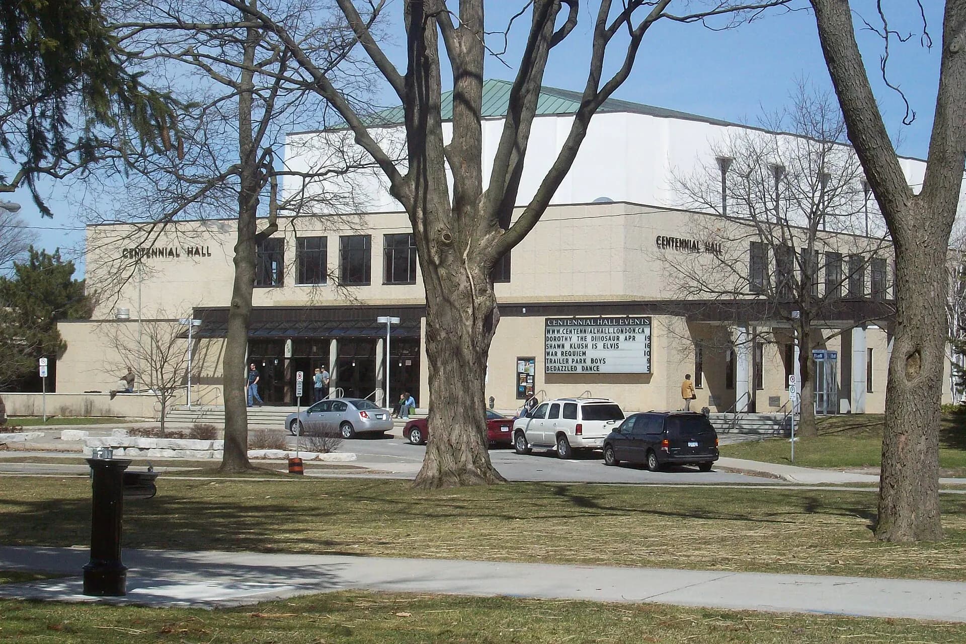 Wide view of the venue grounds at Centennial Hall in London, ON