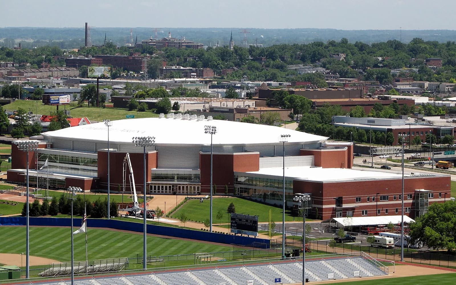 View of Chaifetz Arena, home of Saint Louis basketball.