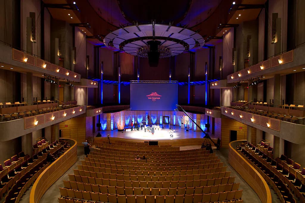 Exterior view at Chan Centre for the Performing Arts in Vancouver, BC