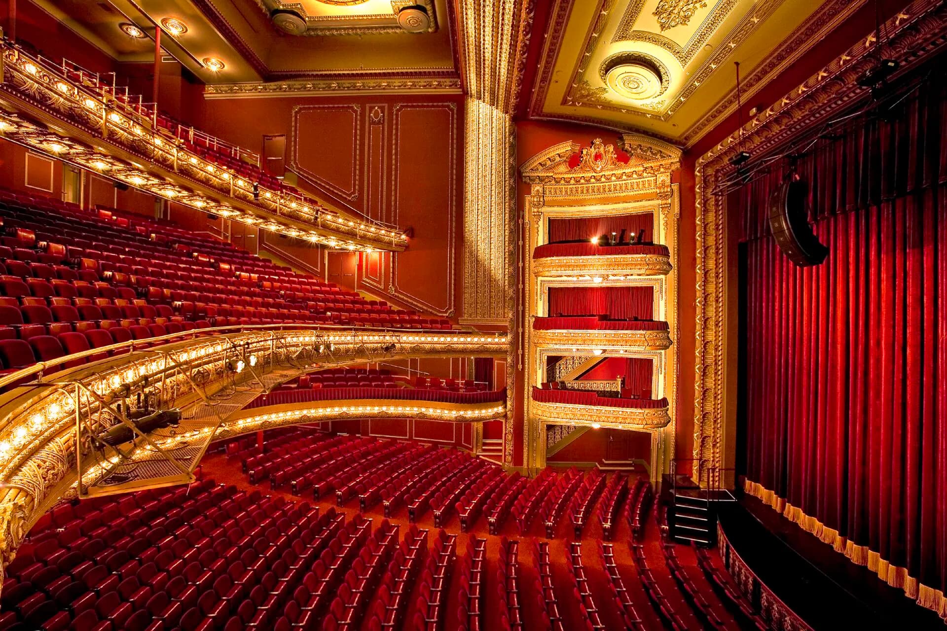 CIBC Theatre auditorium and stage in Chicago