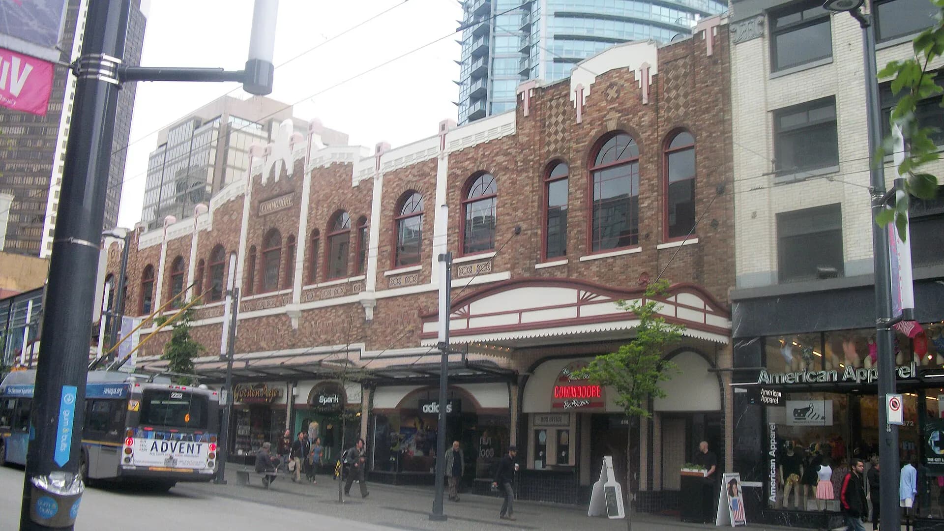 Full Granville Street facade and marquee of the Commodore Ballroom in Vancouver