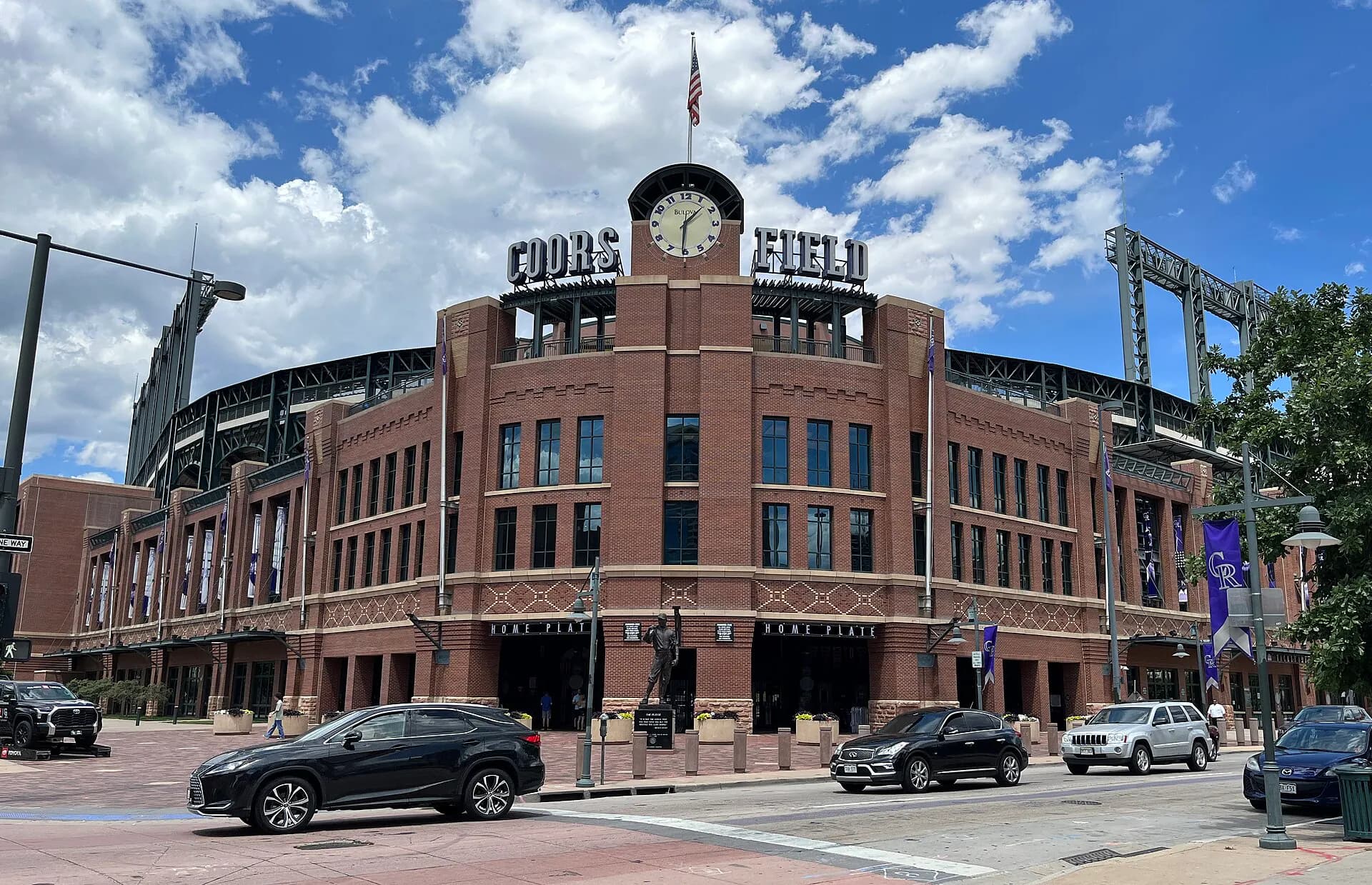 Exterior entrance to Coors Field in Denver.