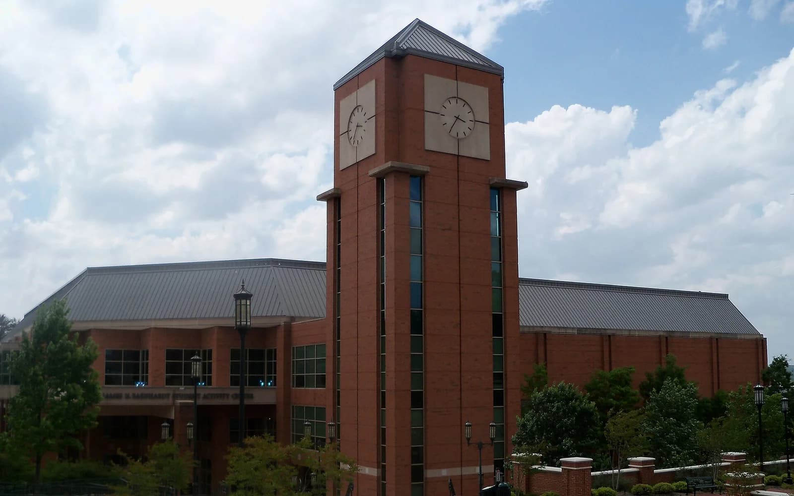 View of Dale F. Halton Arena, home of Charlotte basketball.