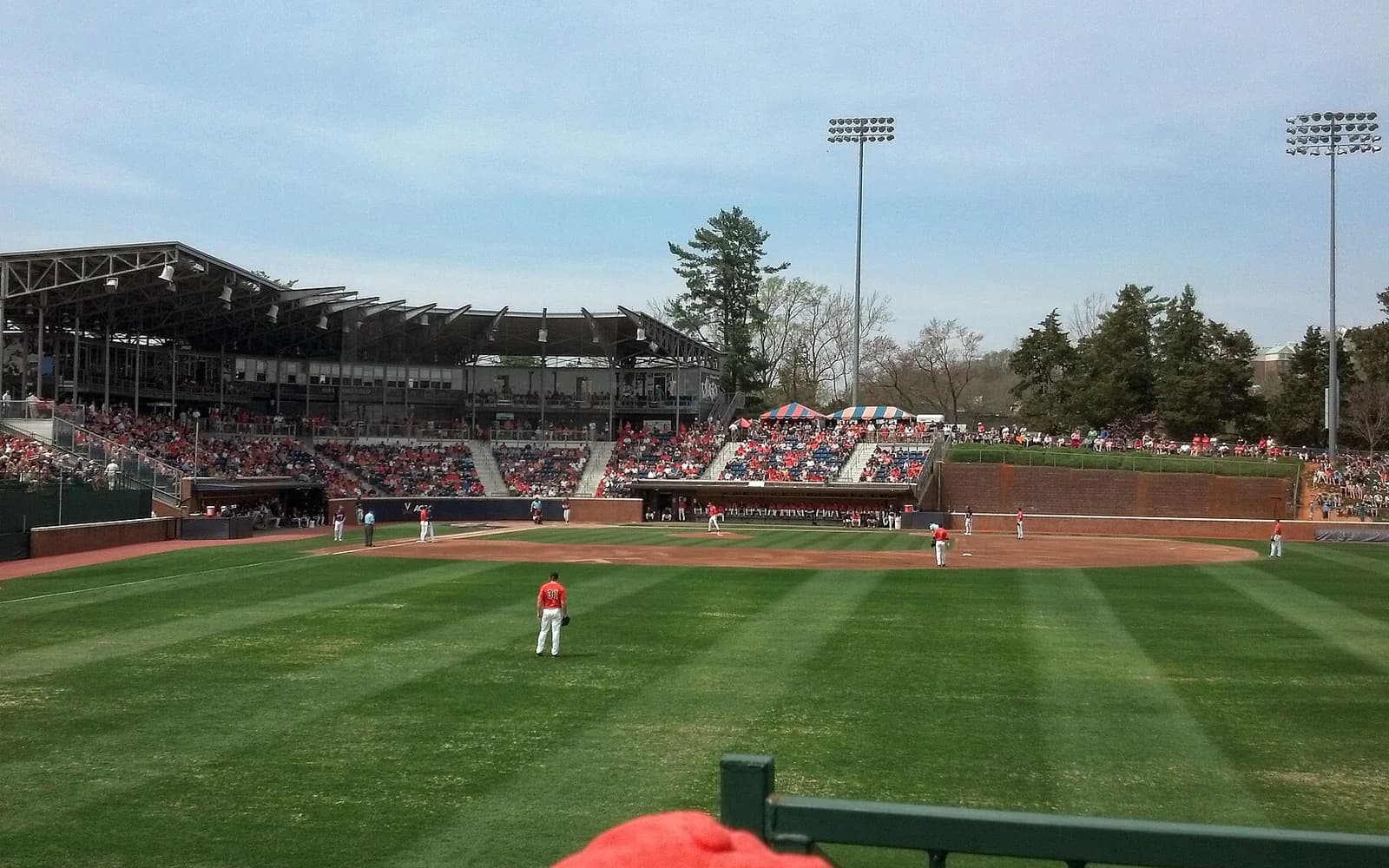 View of Davenport Field at Disharoon Park, home of Virginia baseball.