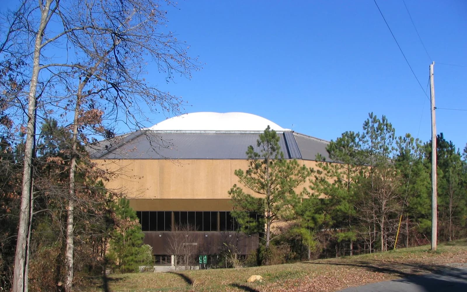 View of Dean Smith Center, home of North Carolina men basketball.