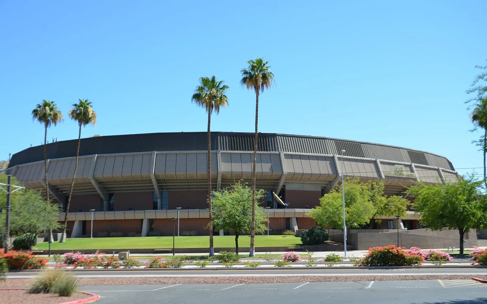 View of Desert Financial Arena, home of Arizona State basketball.