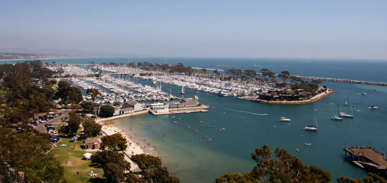 Wide view of the venue grounds at Doheny State Beach in Dana Point, CA