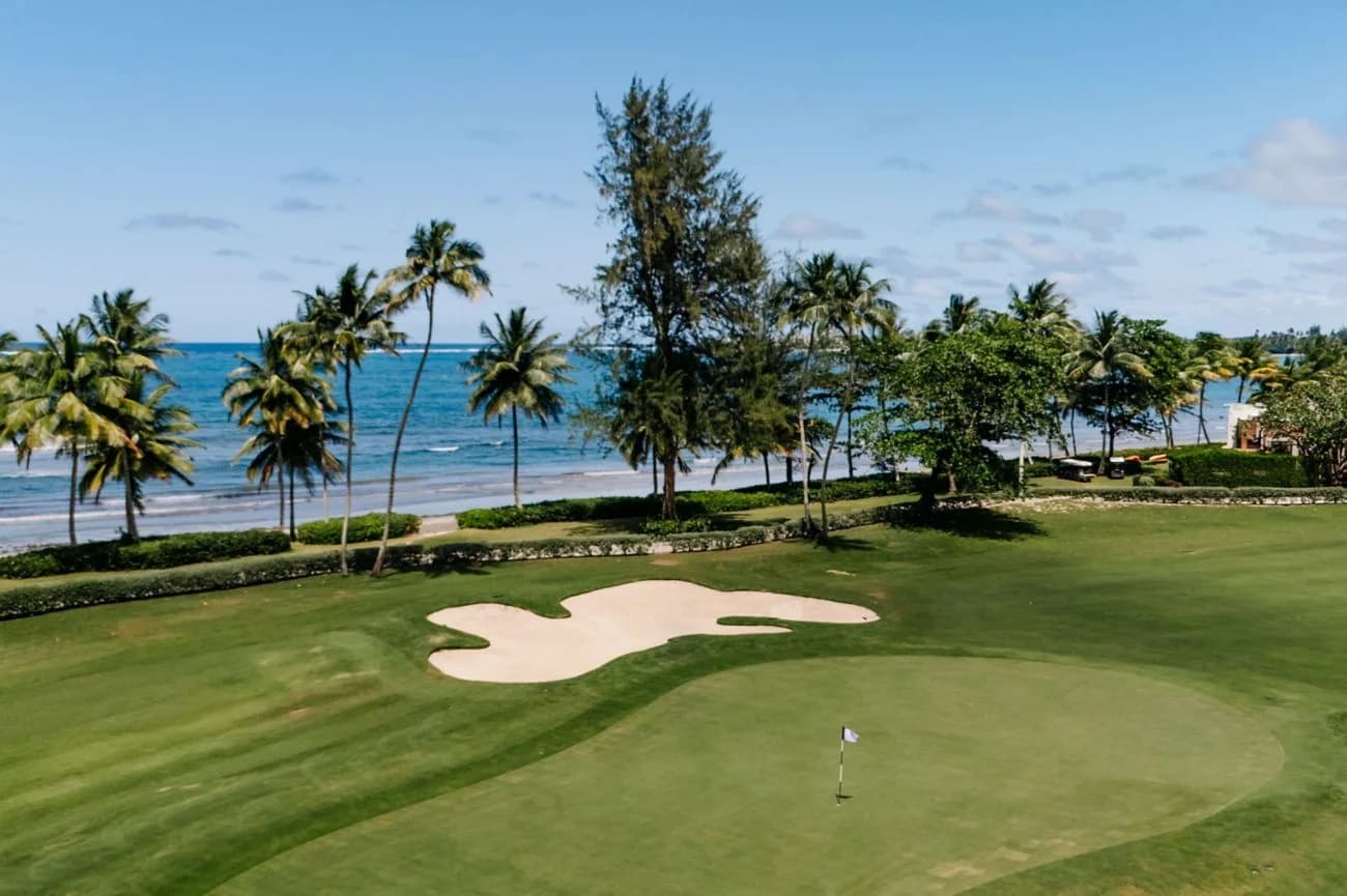 Dorado Beach East Course — coastal green pictured in the resort’s East Course section. Capture date is not supplied; match the course and event setup before visiting.