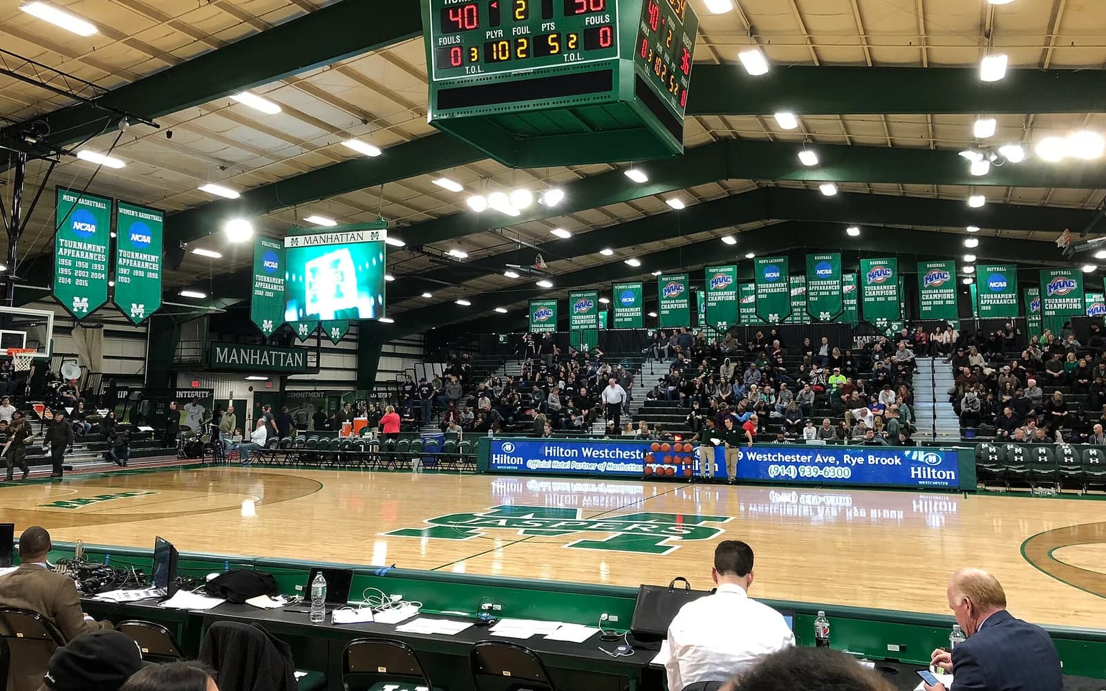 View of Draddy Gymnasium, home of Manhattan basketball.