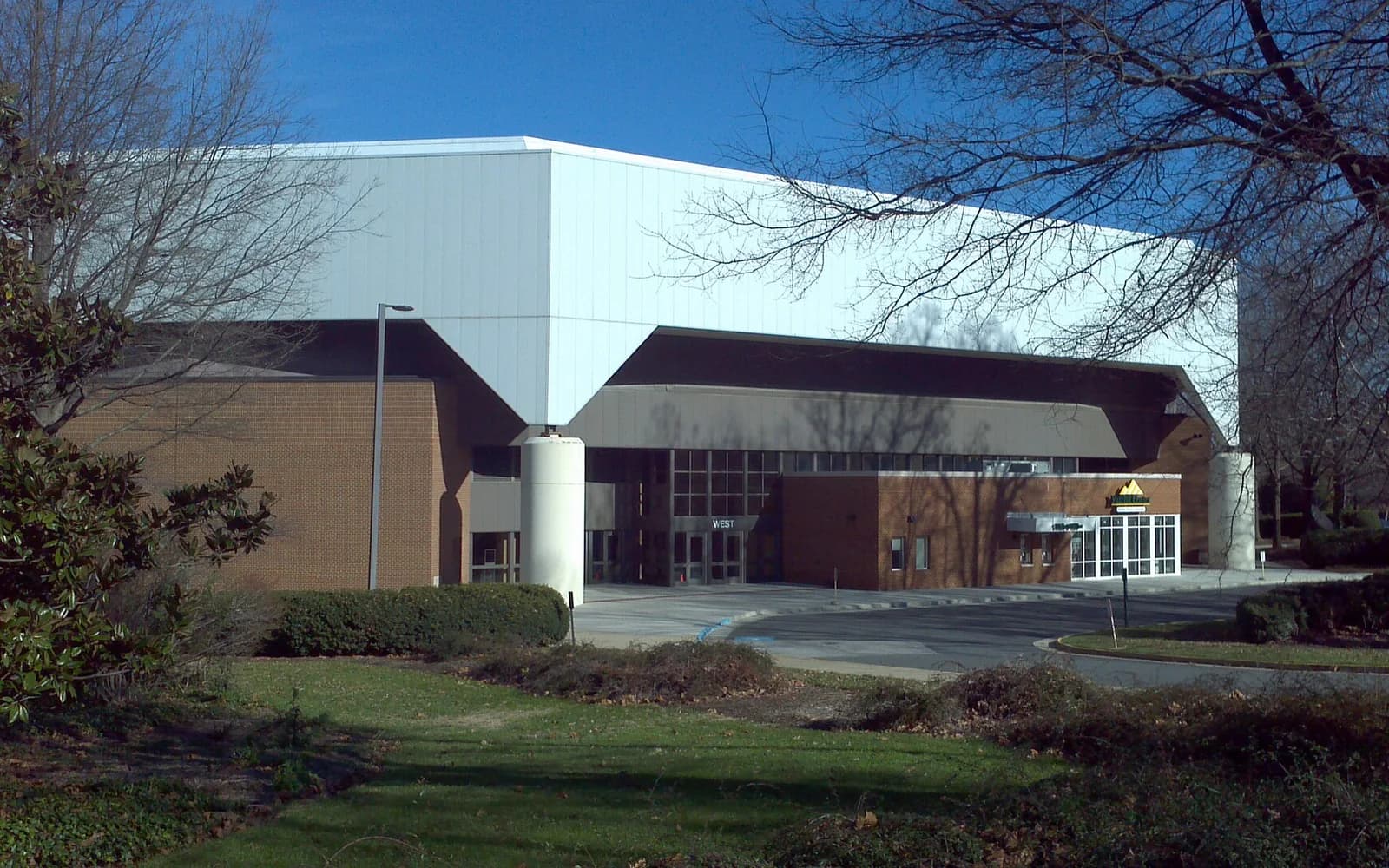 View of EagleBank Arena, home of George Mason basketball.