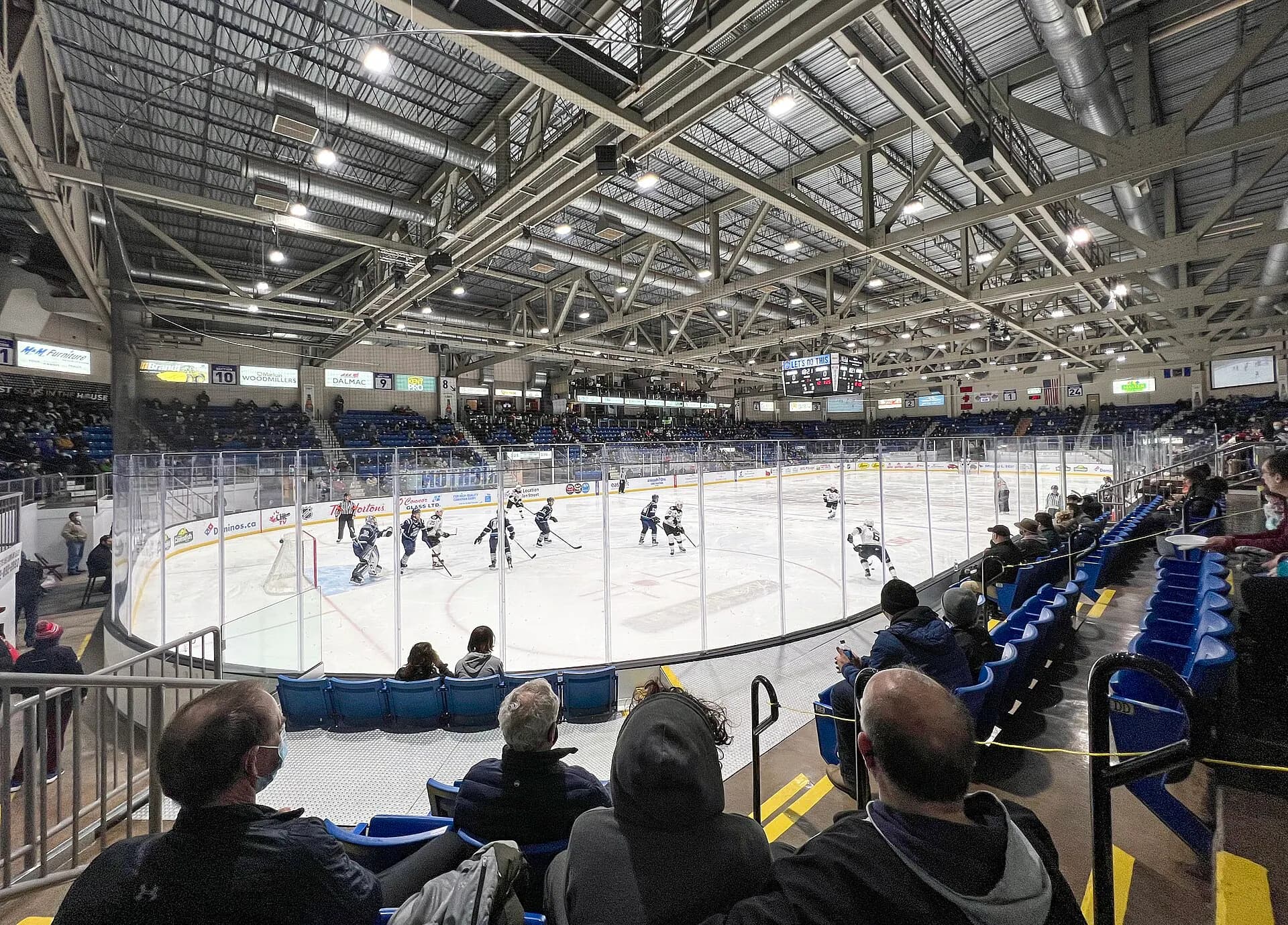 Wide hockey view of the seating bowl inside Eastlink Centre in Charlottetown