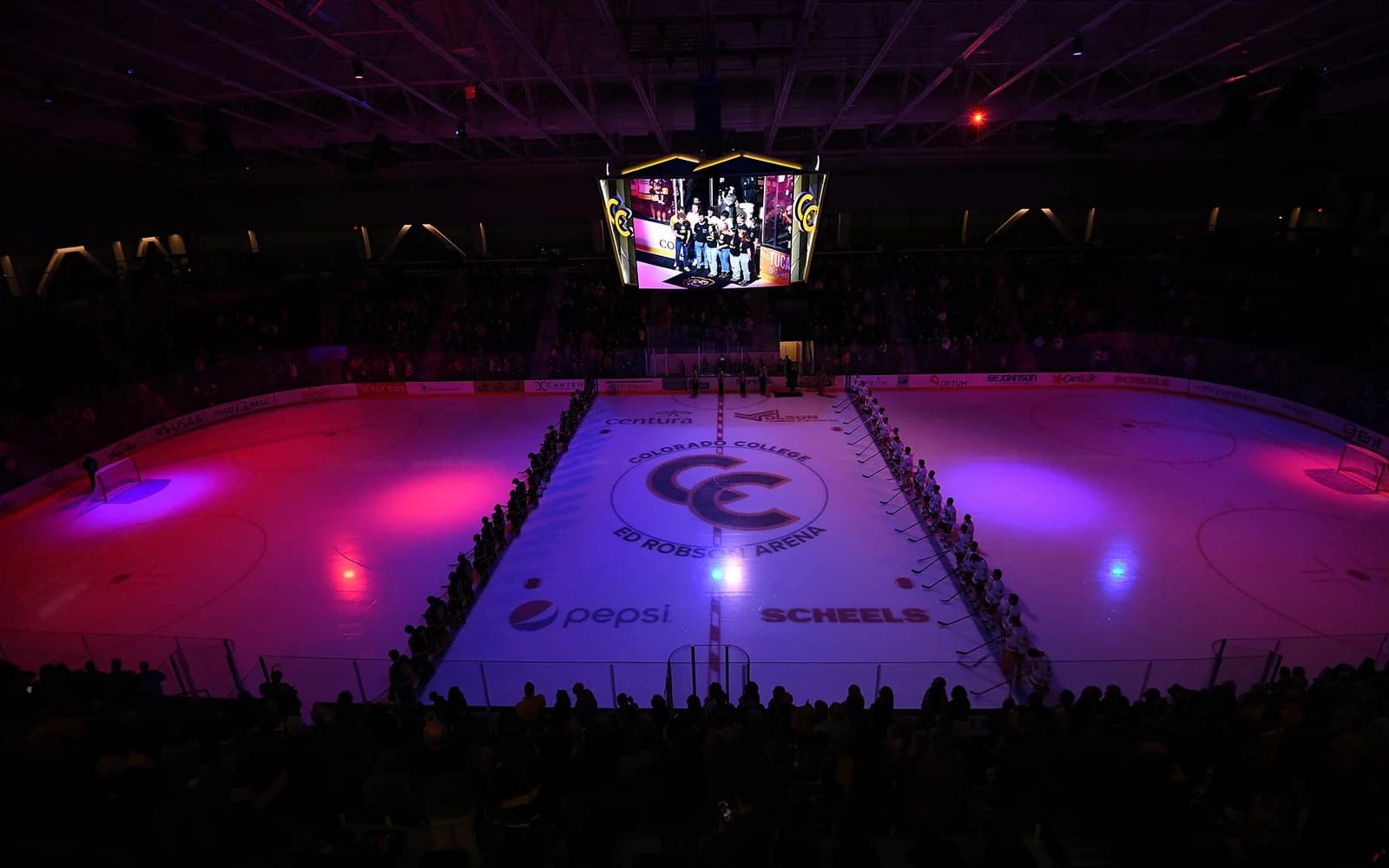 View of Ed Robson Arena, home of Colorado College ice hockey.