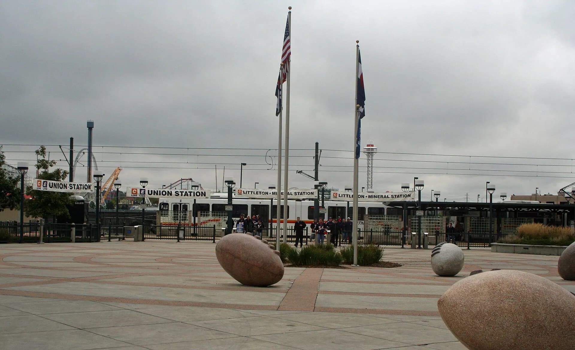 Wide view of the venue grounds at Empower Field At Mile High in Denver, CO