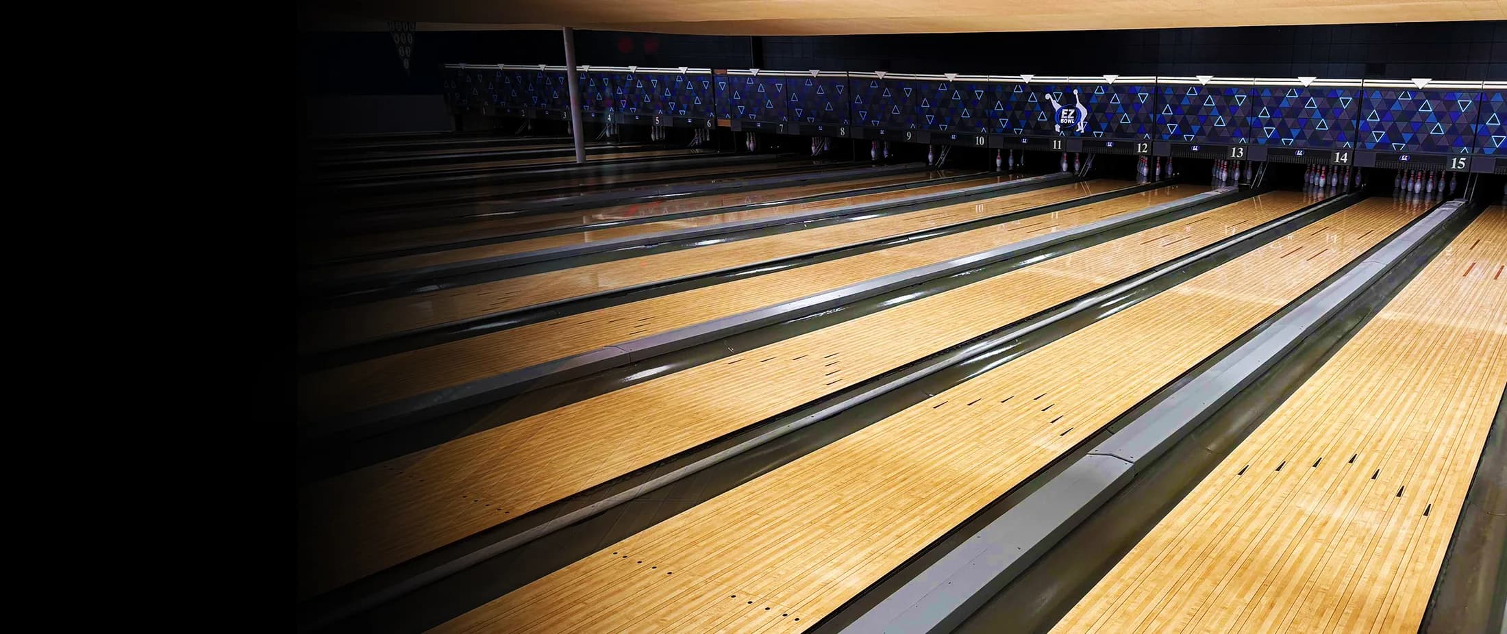 EZ Bowl in Bluffton, Indiana — bowling lanes pictured on its official website.