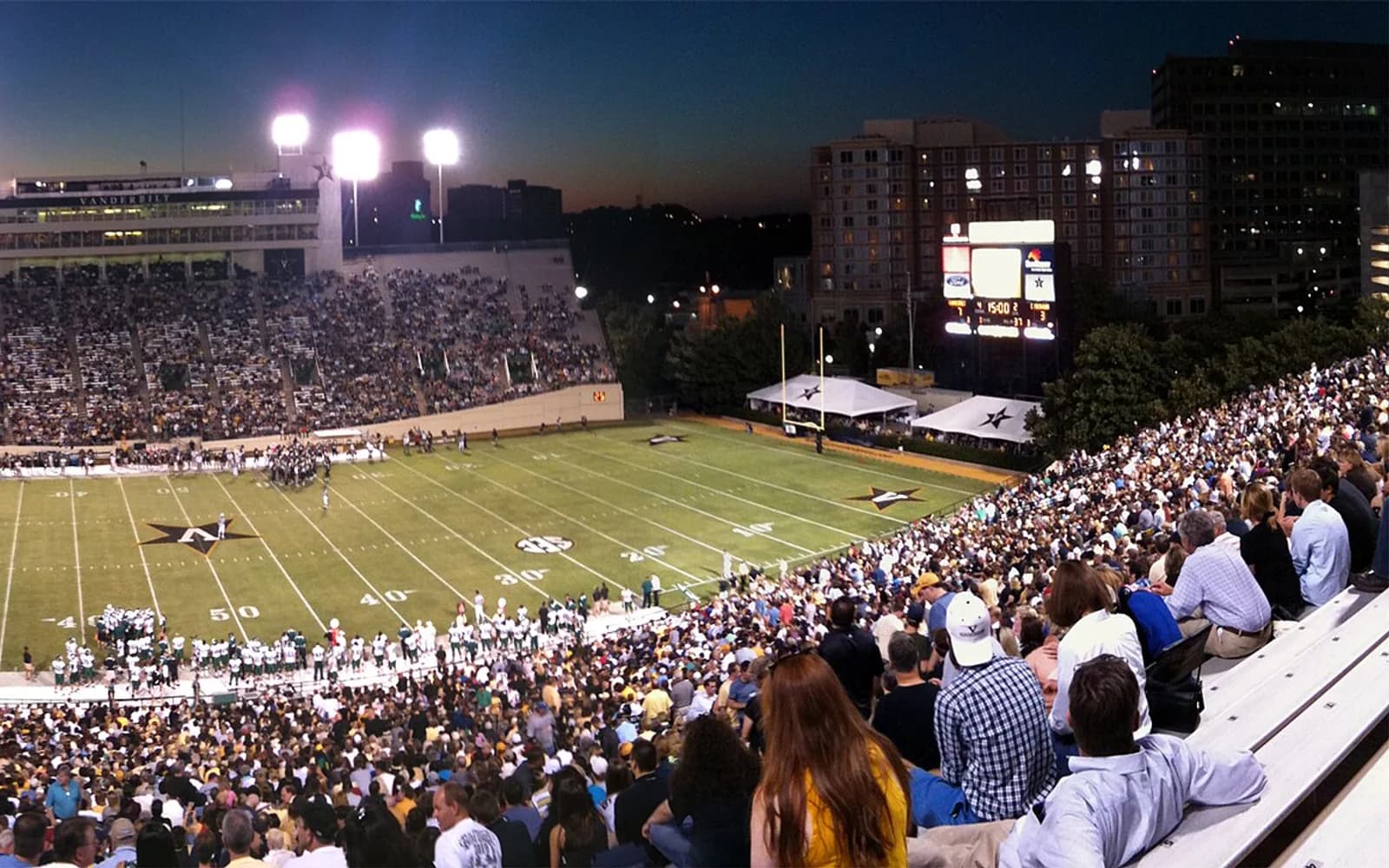 View of FirstBank Stadium, home of Vanderbilt football.