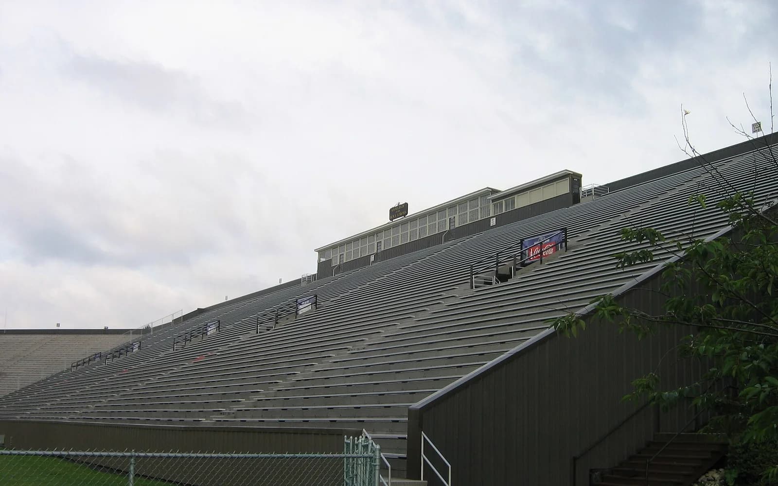 View of Fitton Field, home of Holy Cross Crusaders football.