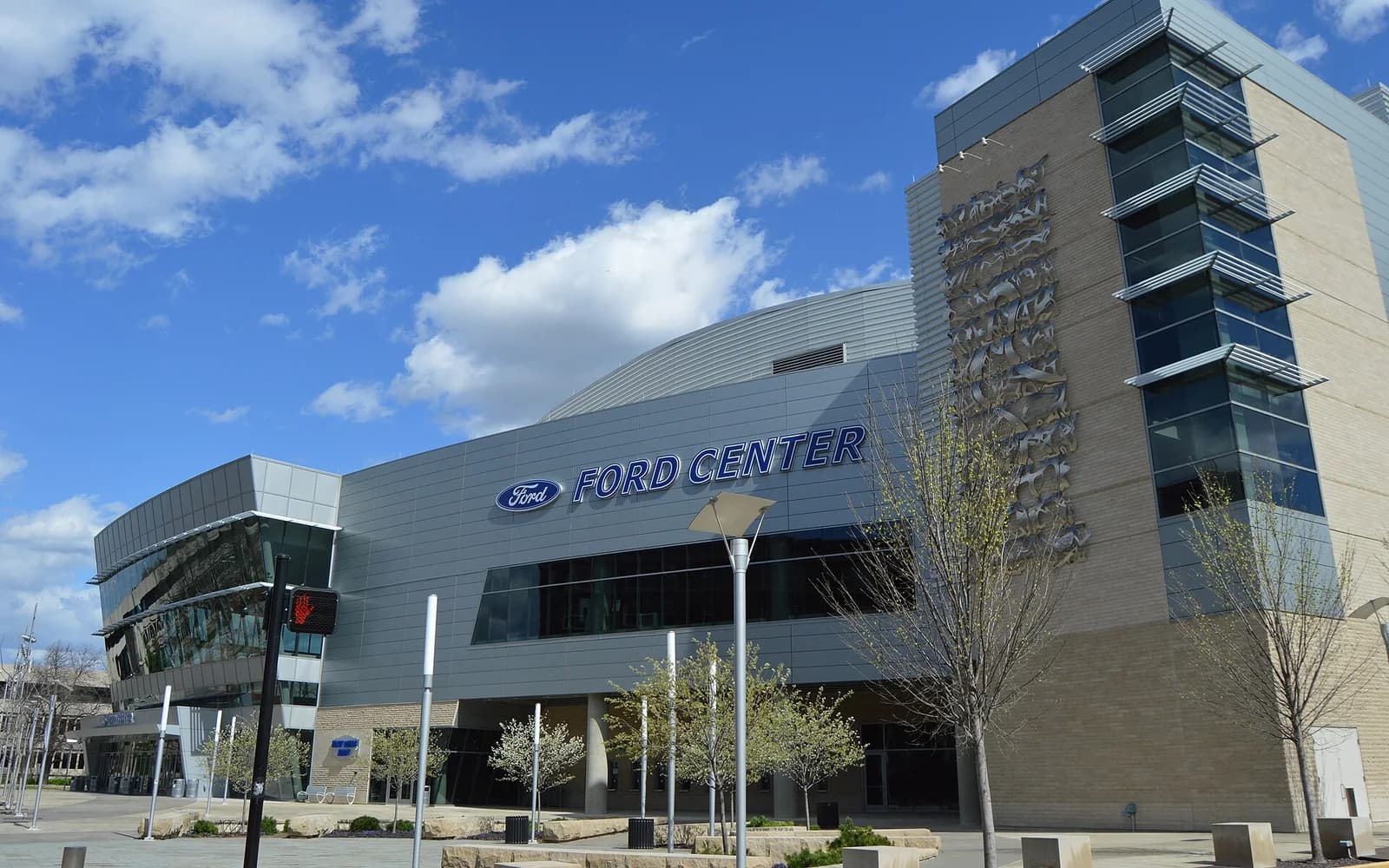 View of Ford Center, home of Evansville men basketball.