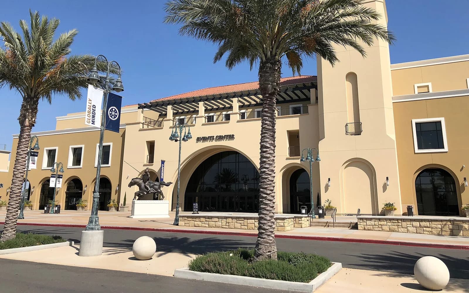 View of Fowler Events Center, home of California Baptist basketball.