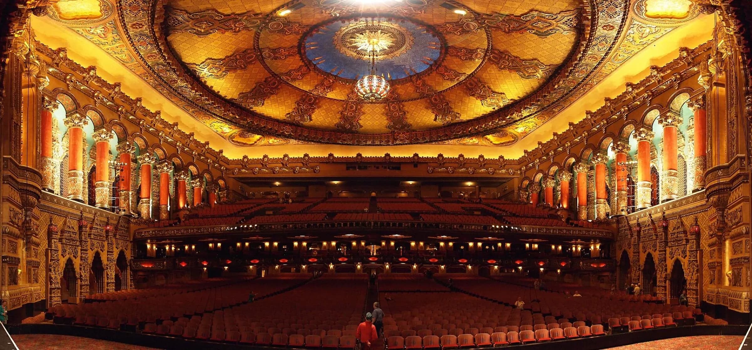 Wide interior view of Fox Theatre Detroit.