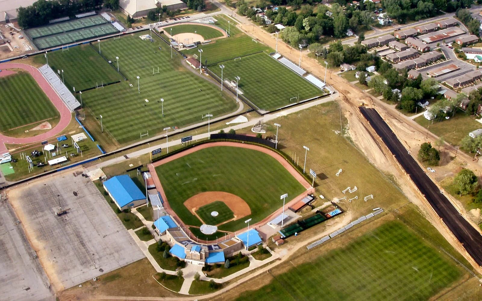 View of Frank Eck Stadium, home of Notre Dame baseball.