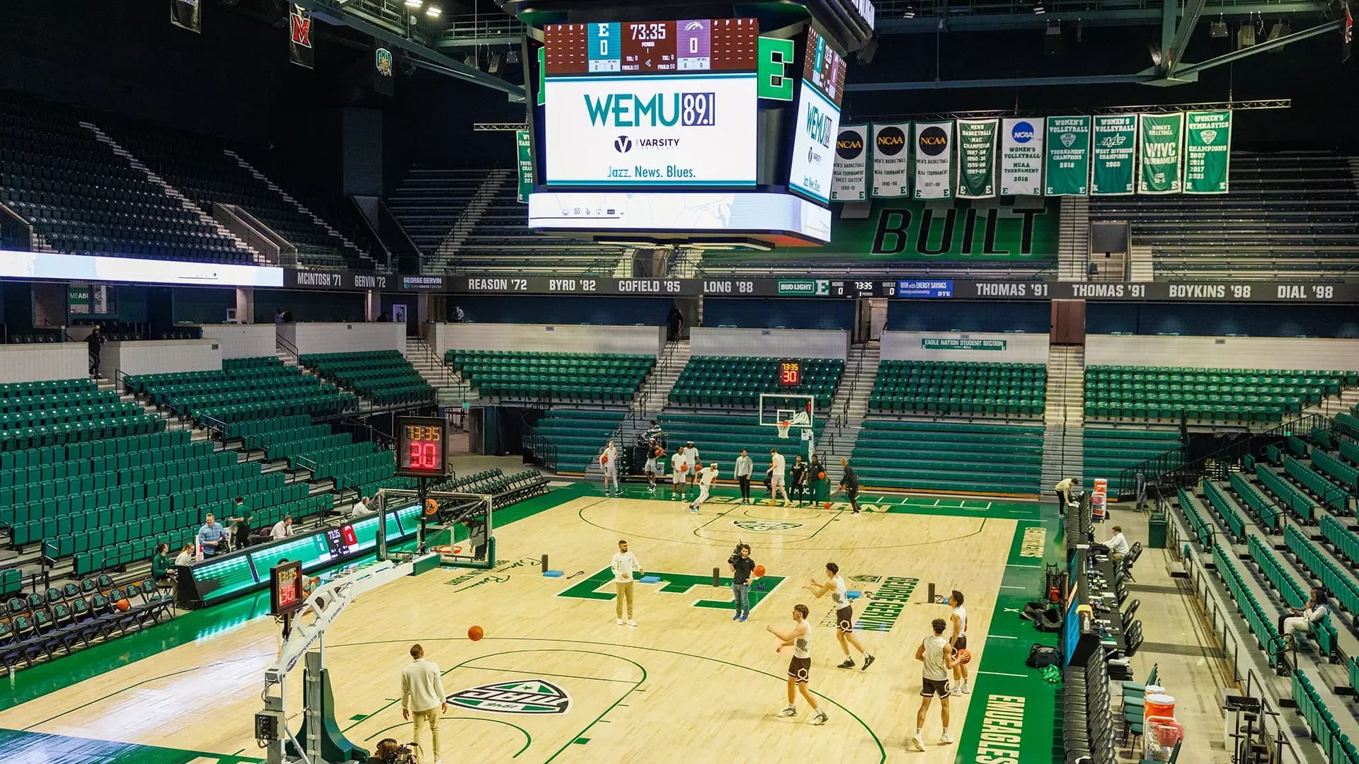 Ben Braun Court and the surrounding arena seating at George Gervin GameAbove Center in an official photograph published May 2024.