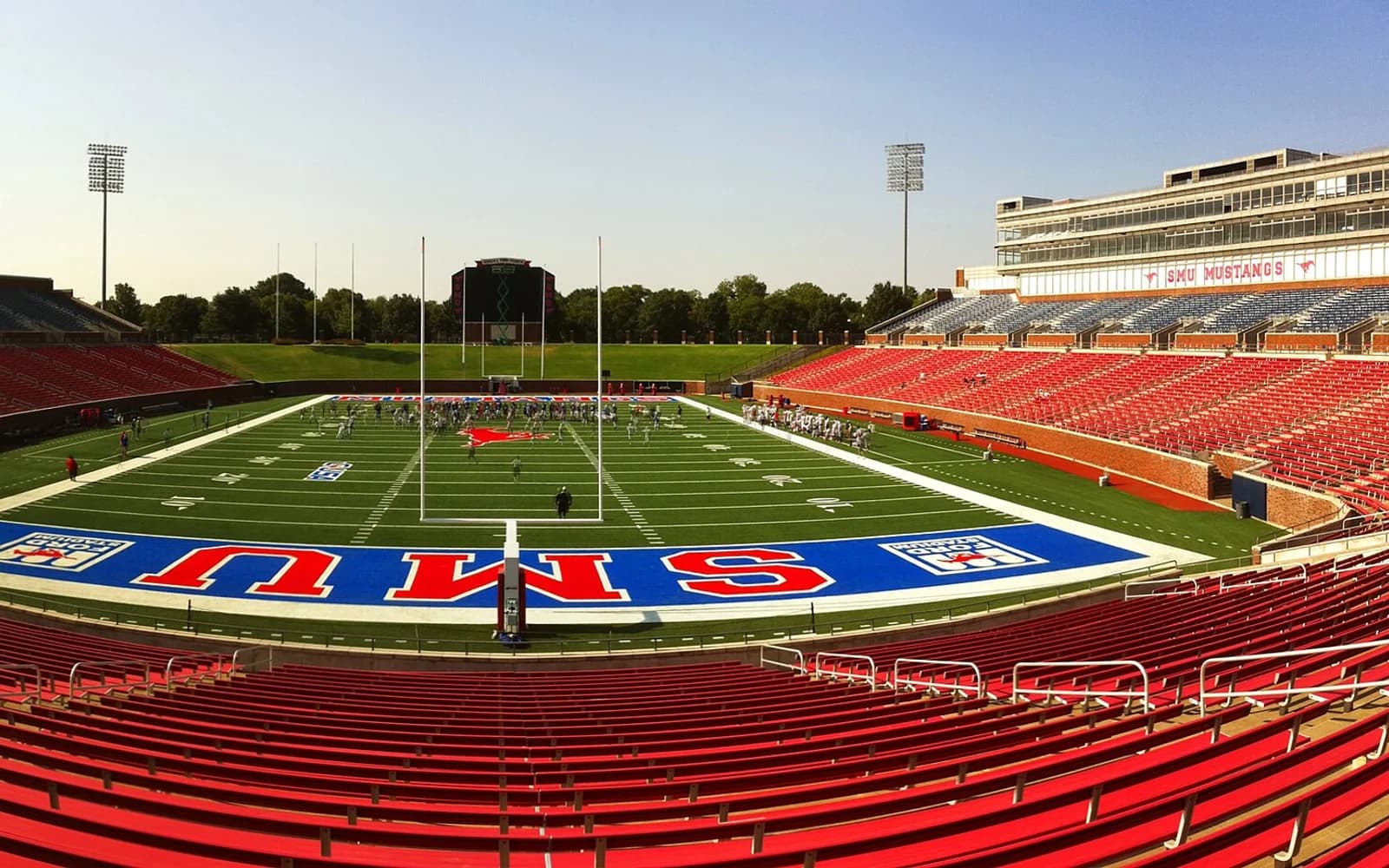 View of Gerald J. Ford Stadium, home of SMU football.