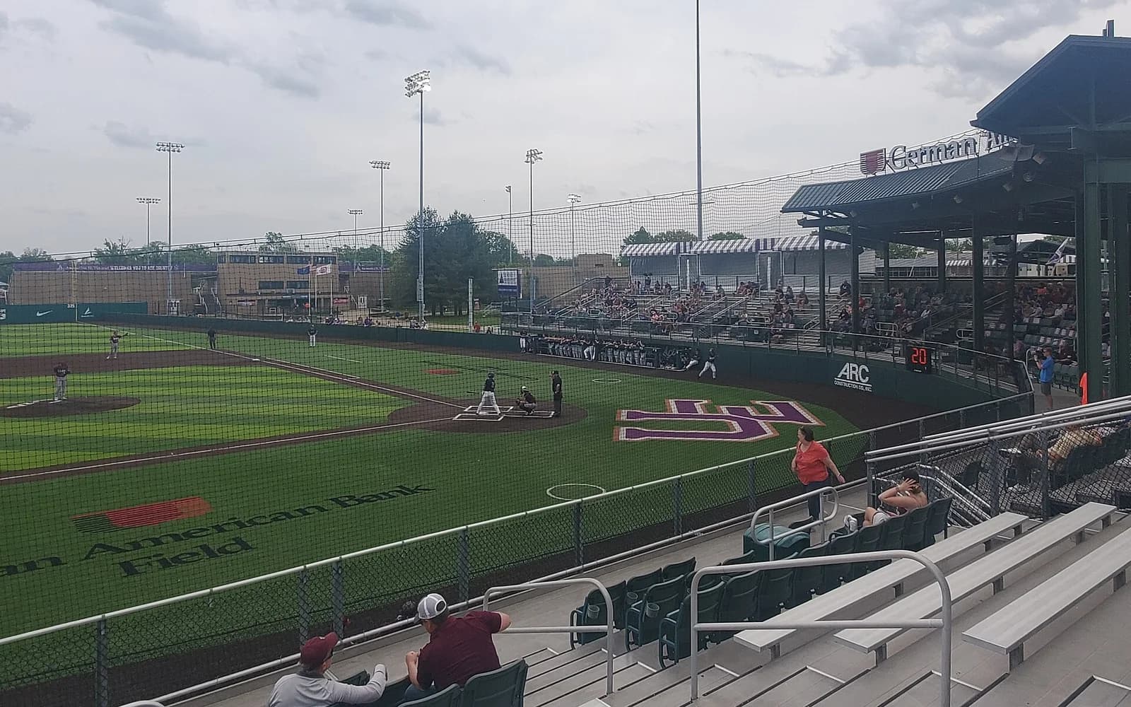 View of German American Bank Field at Charles H. Braun Stadium, home of Evansville baseball.
