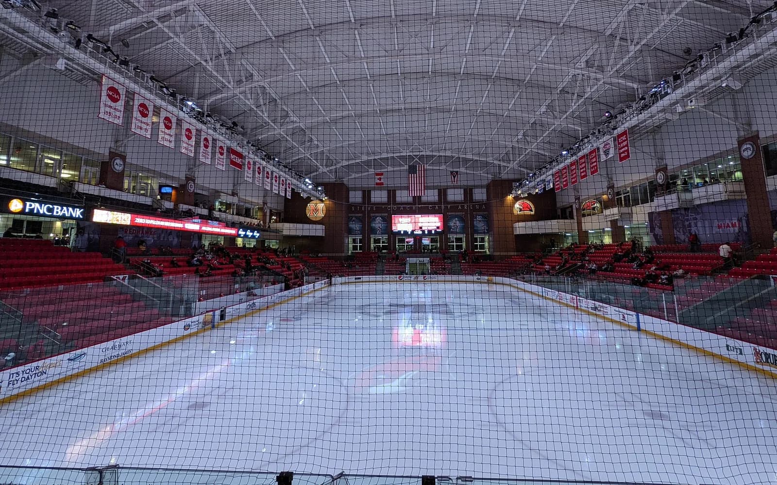 View of Goggin Ice Center, home of Miami (OH) ice hockey.