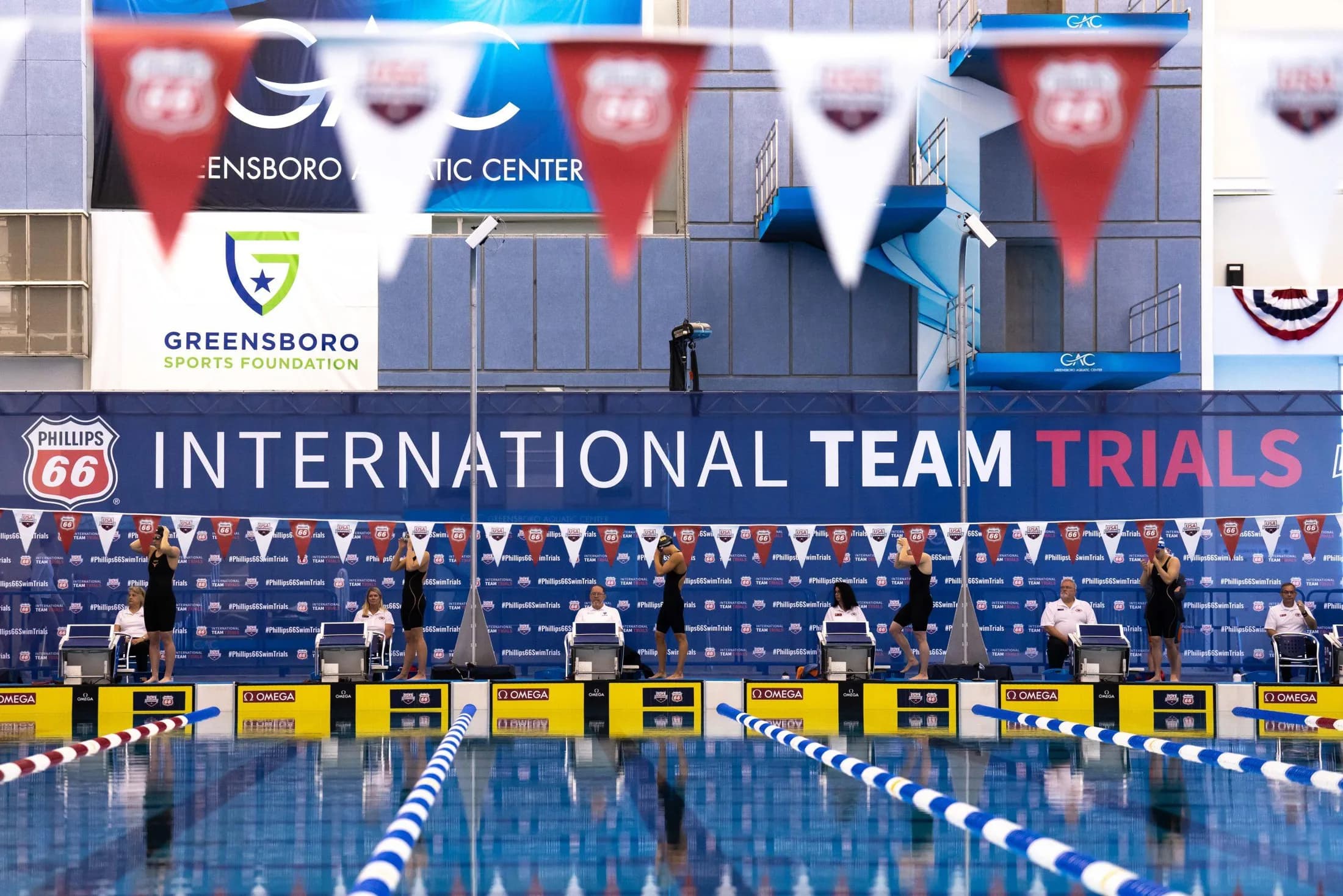 Competition pool at Greensboro Aquatic Center.