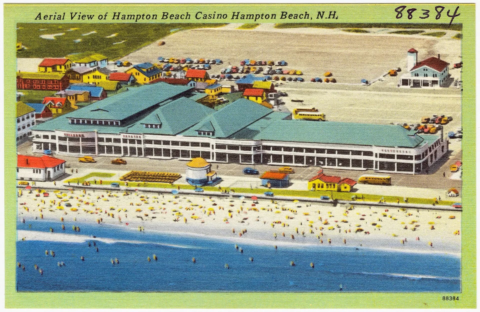 Hampton Beach Casino Ballroom — Aerial view of Hampton Beach Casino, Hampton Beach, N.H (88384).