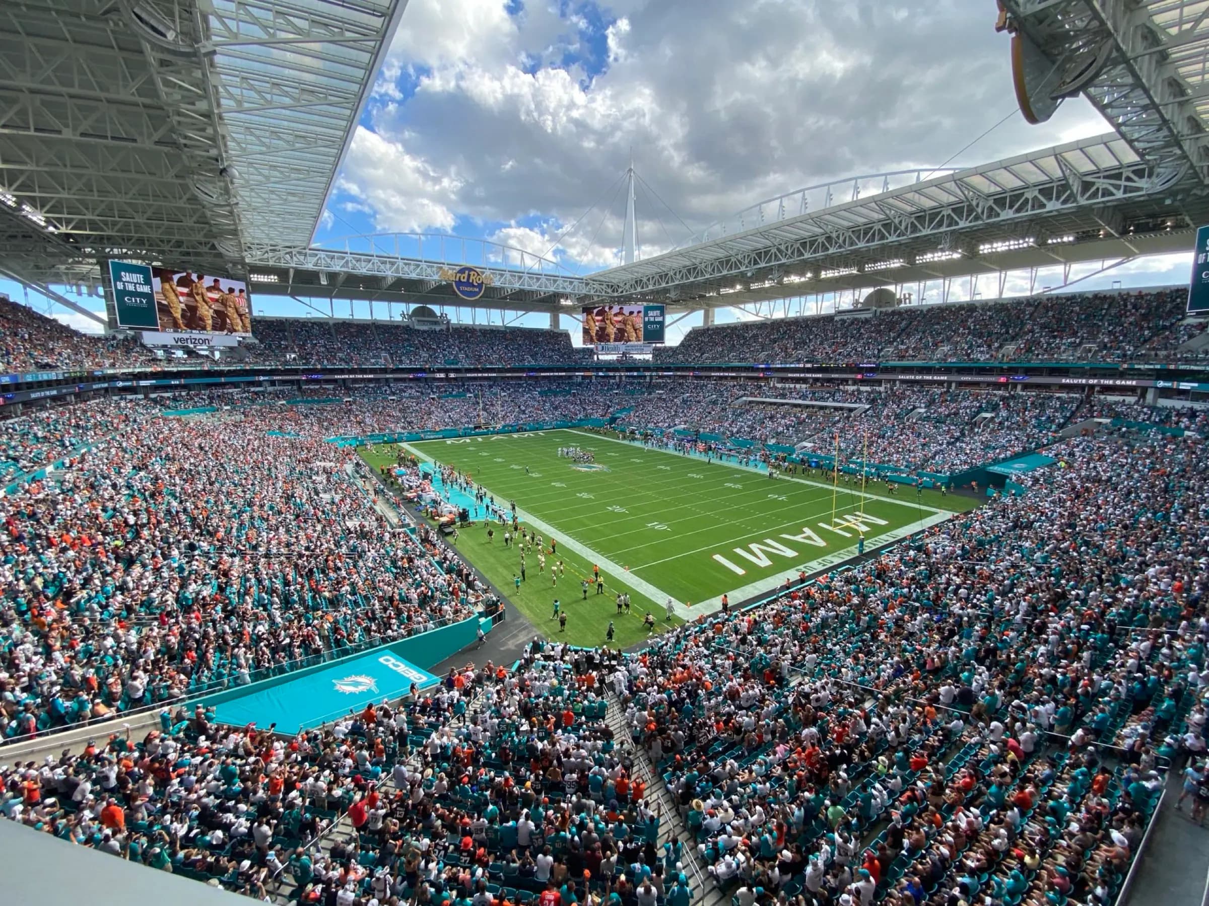 Hard Rock Stadium — Interior of updated Hard Rock Stadium.
