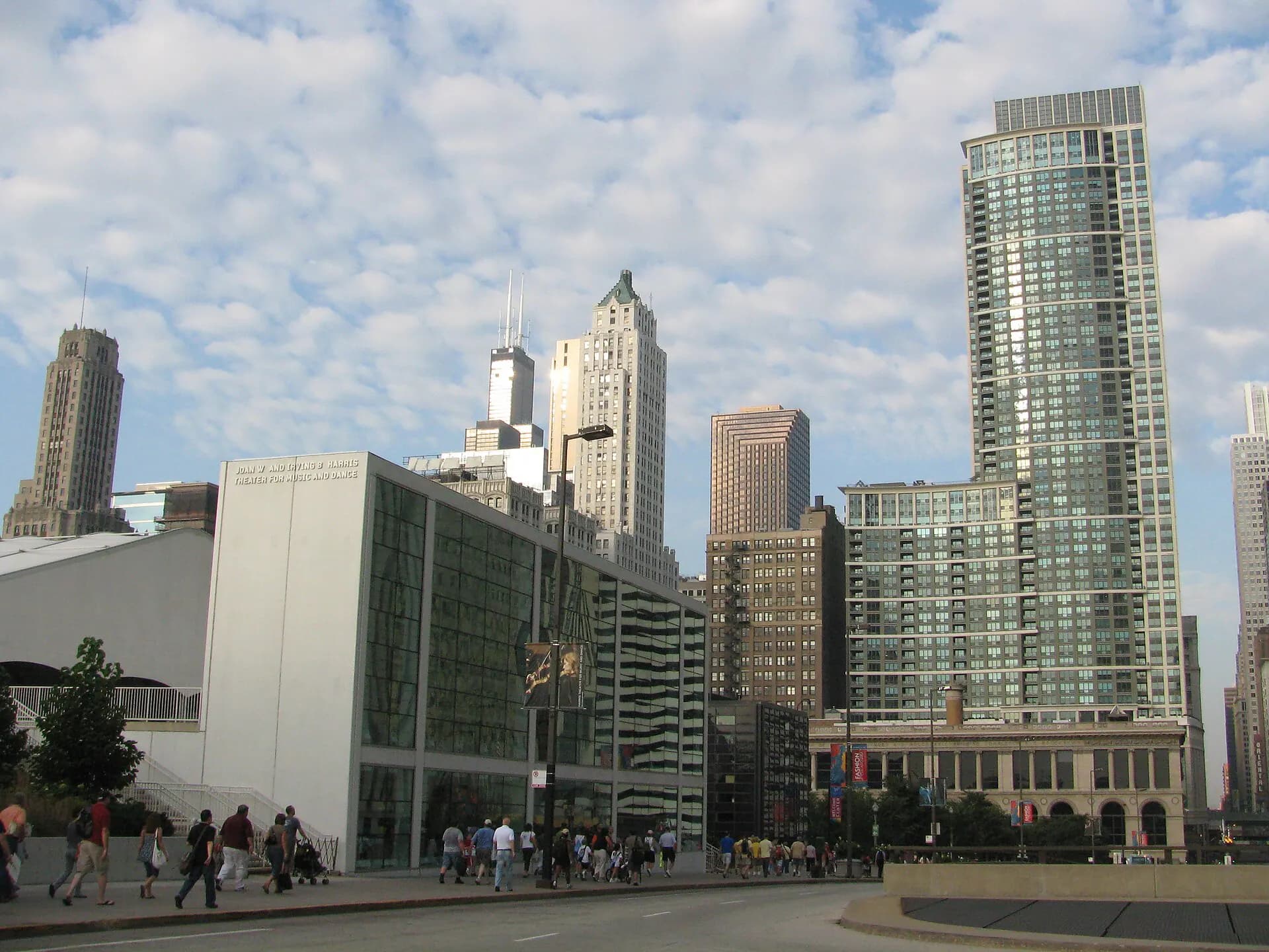 Wide view of the venue grounds at Harris Theater in Chicago, IL