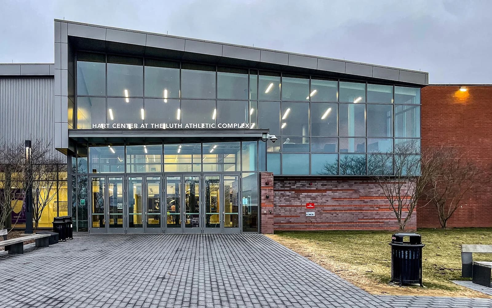 View of Hart Center, home of Holy Cross ice hockey.