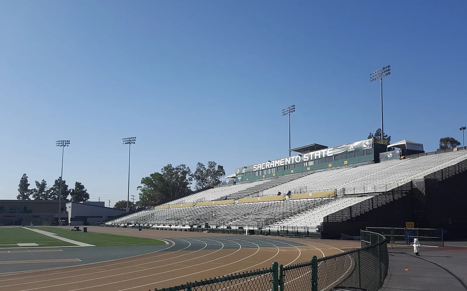 View of Hornet Stadium, home of Sacramento State football.