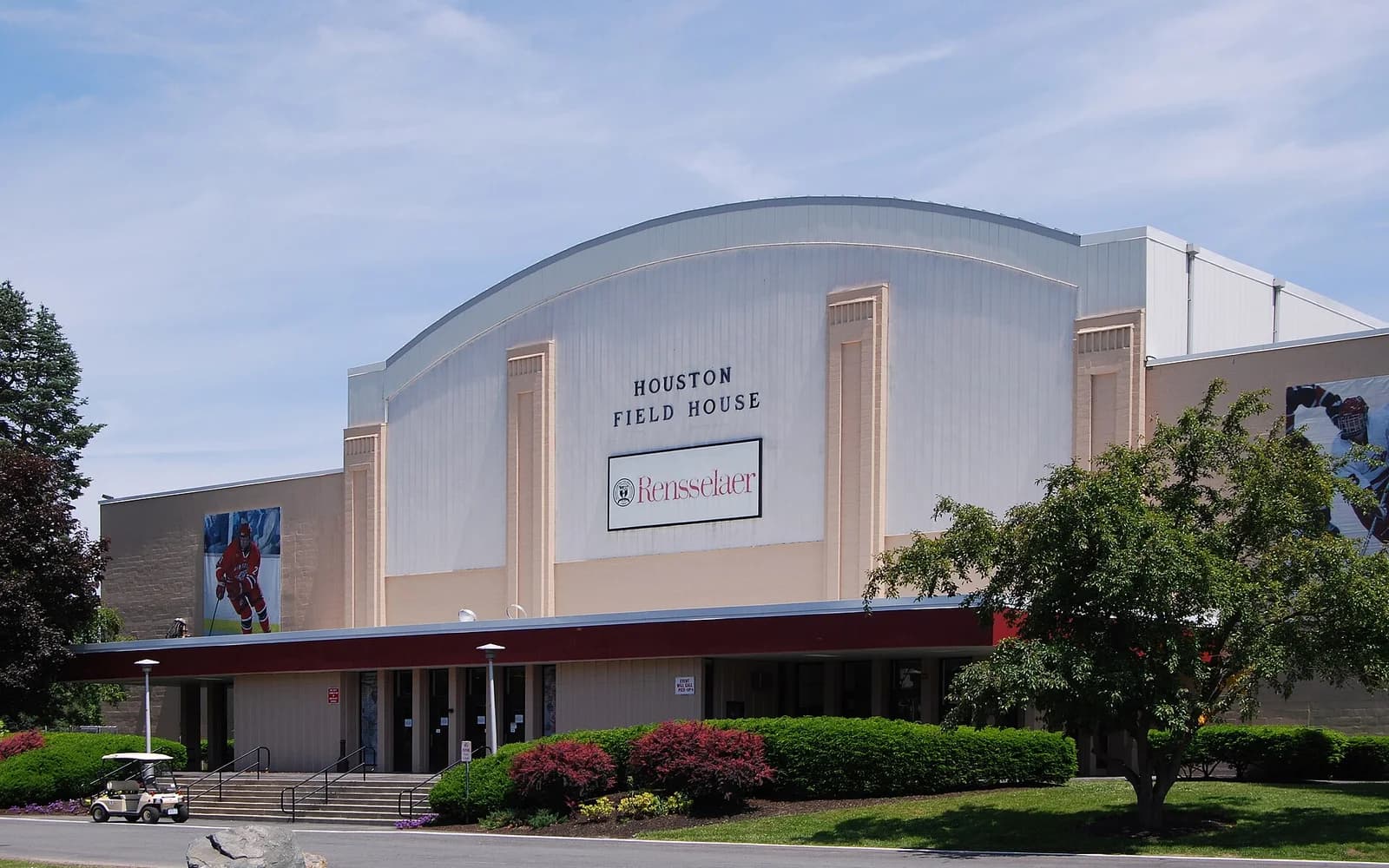 View of Houston Field House, home of RPI men ice hockey.