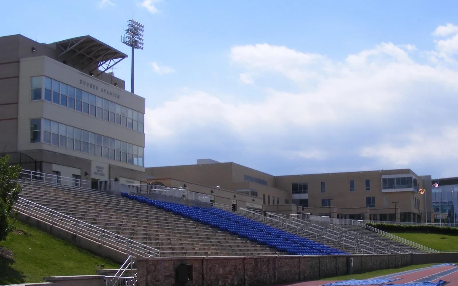 View of Hughes Stadium, home of Morgan State Bears football.