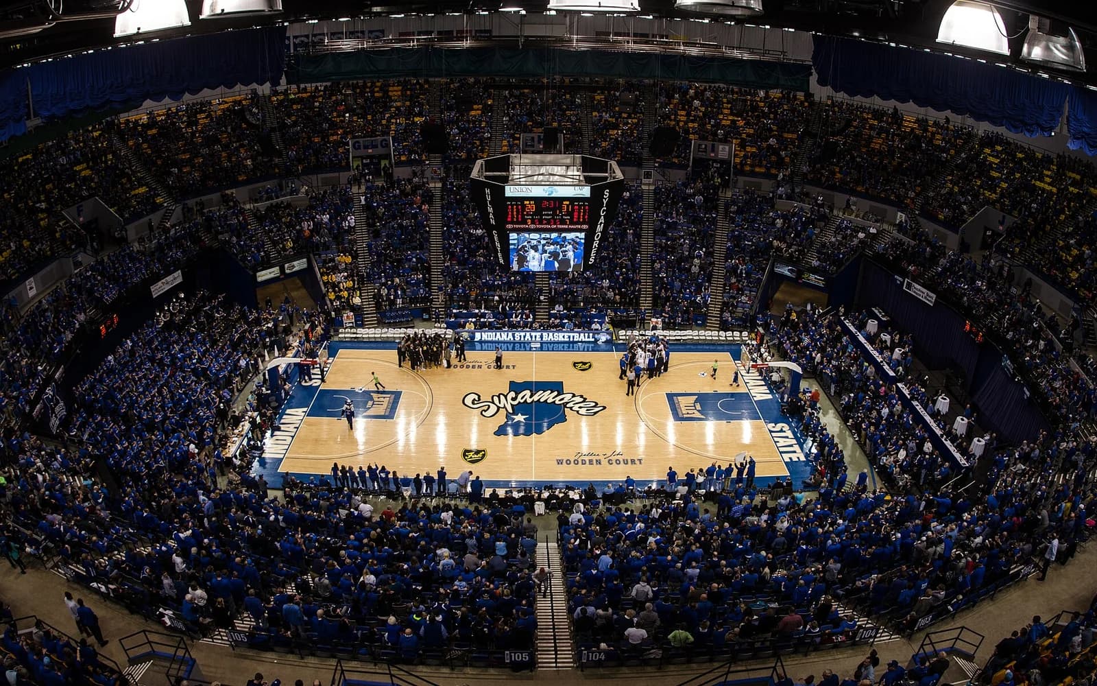 View of Hulman Center, home of Indiana State basketball.