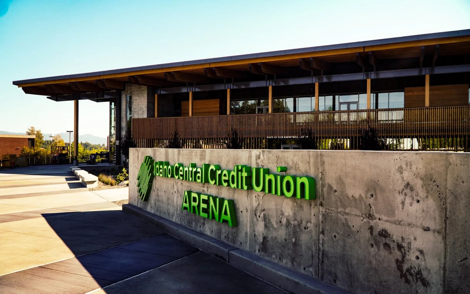 View of Idaho Central Credit Union Arena, home of Idaho basketball.