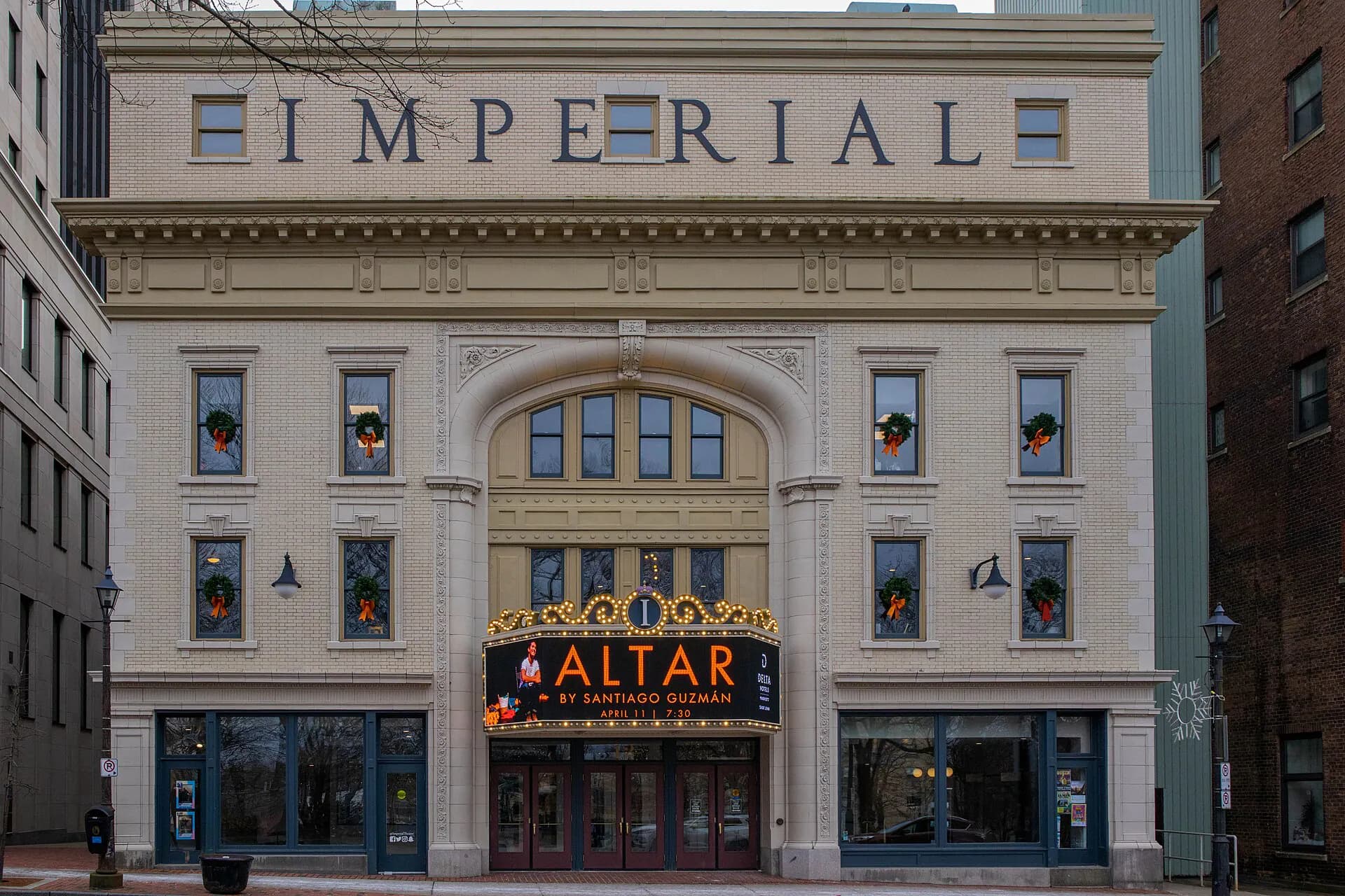 Exterior view at Imperial Theatre in Saint John, NB