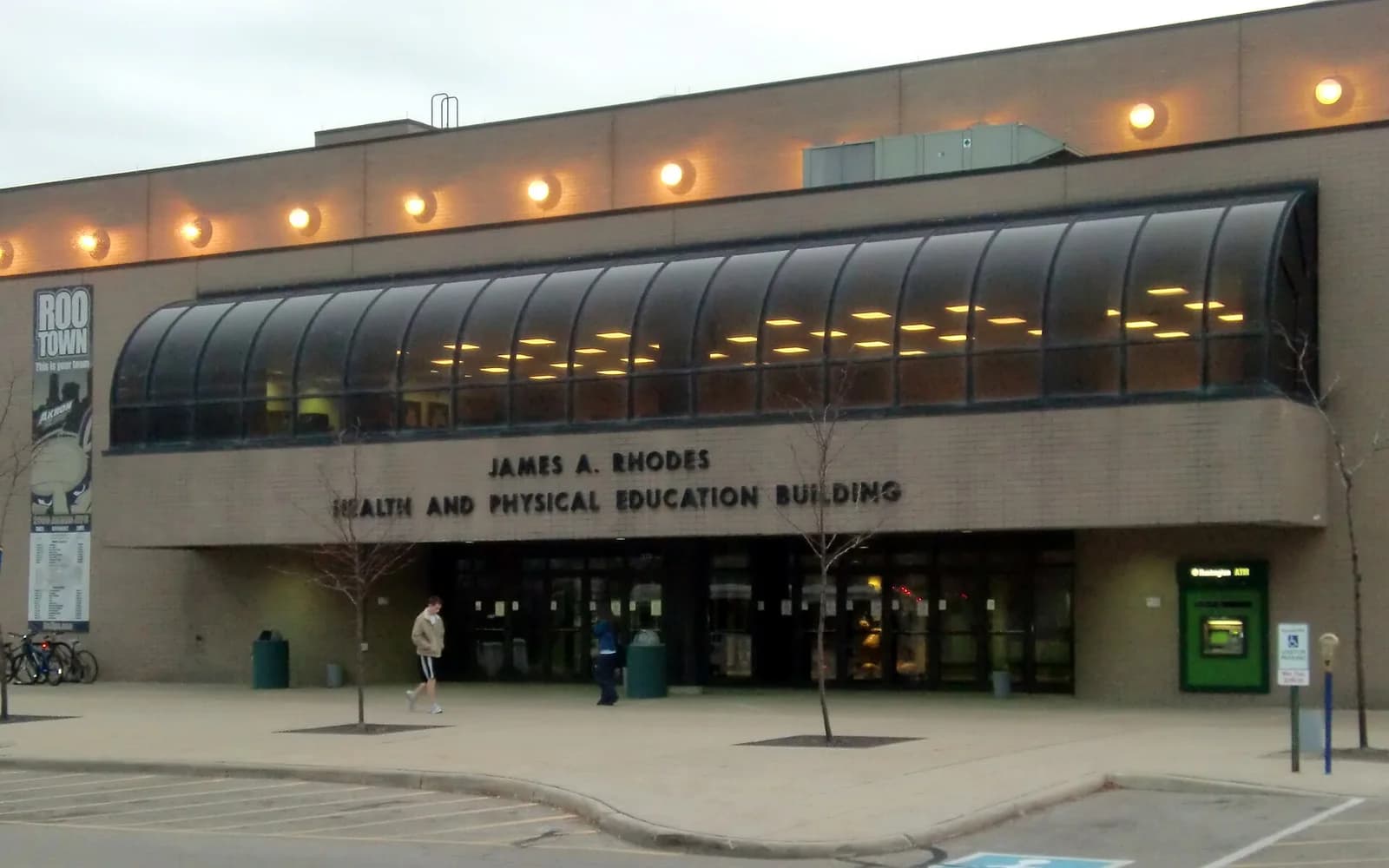 View of James A. Rhodes Arena, home of Akron basketball.