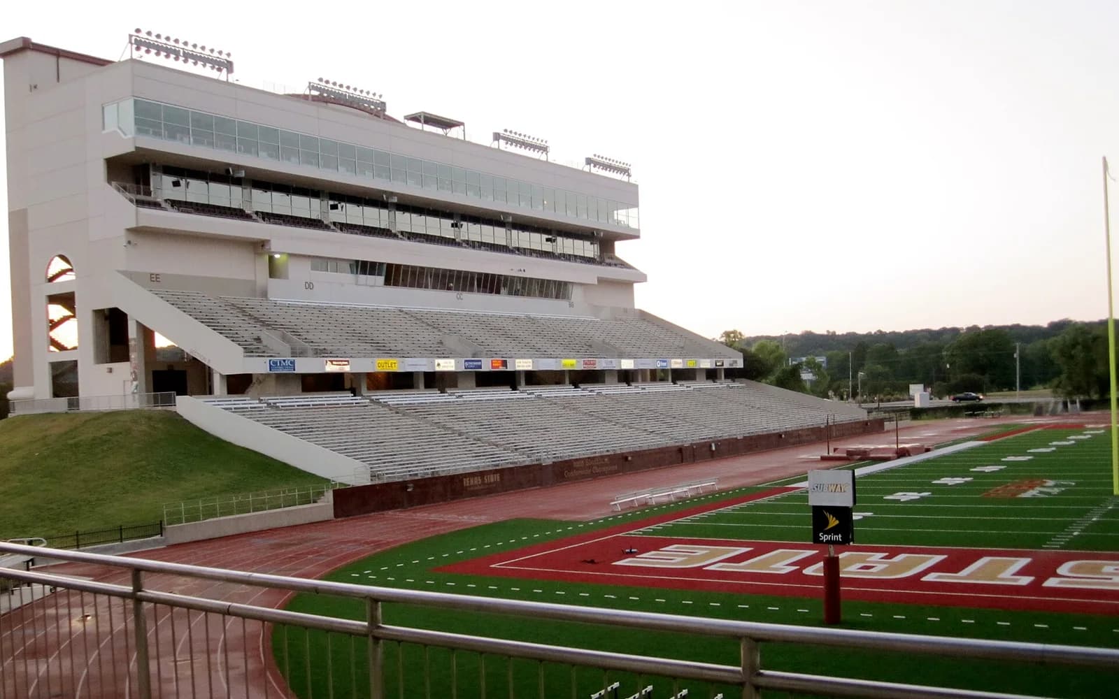 View of Jim Wacker Field at UFCU Stadium, home of Texas State football.