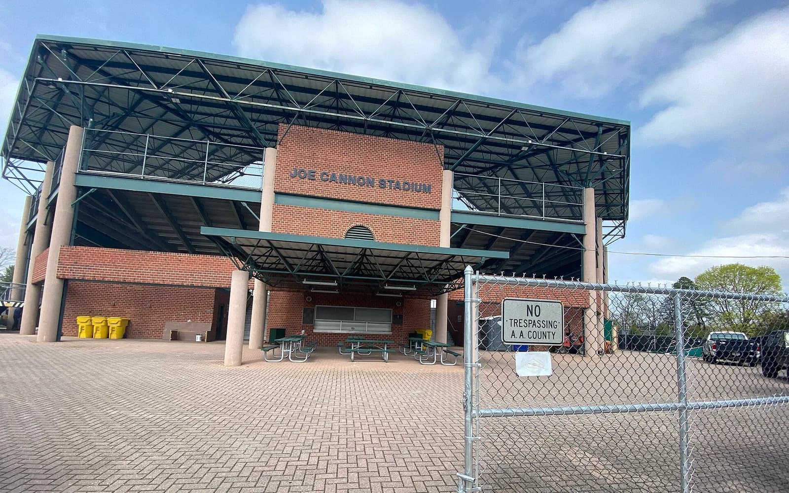 View of Joe Cannon Stadium, home of Coppin State baseball.