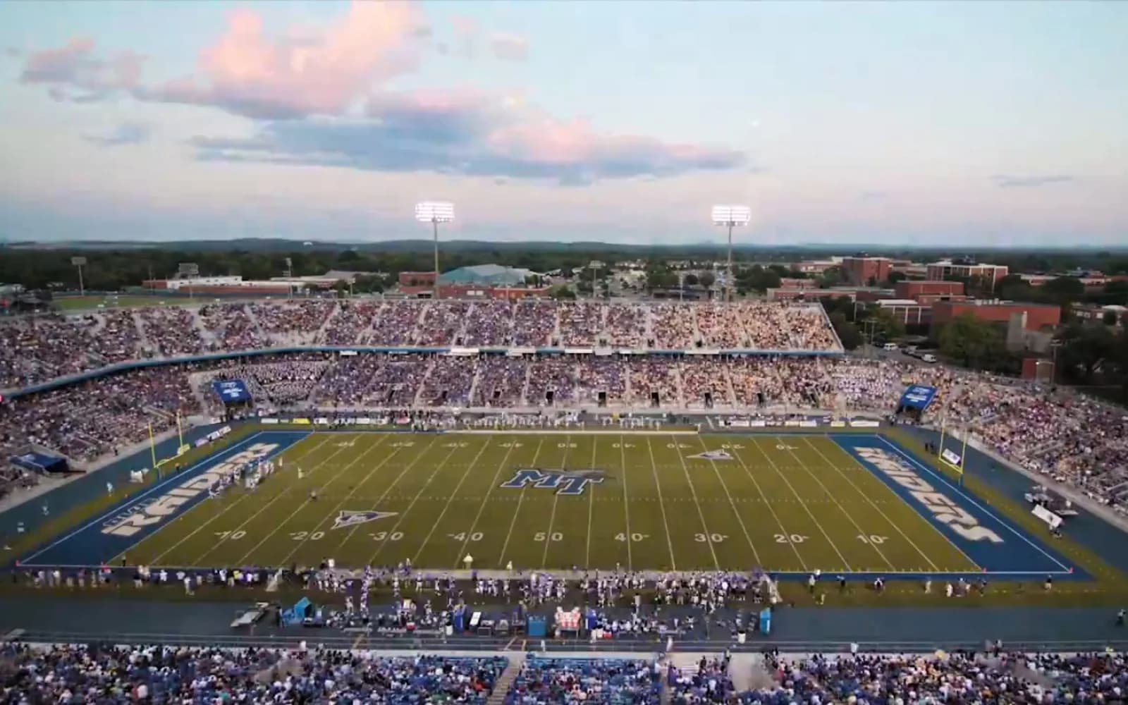 View of Johnny "Red" Floyd Stadium, home of Middle Tennessee football.